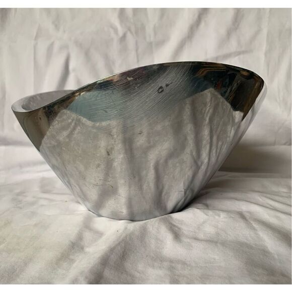 Nambe 569 Metal Alloy Silver Butterfly Serving Bowl 11” VTG MCM - Picture 5 of 8